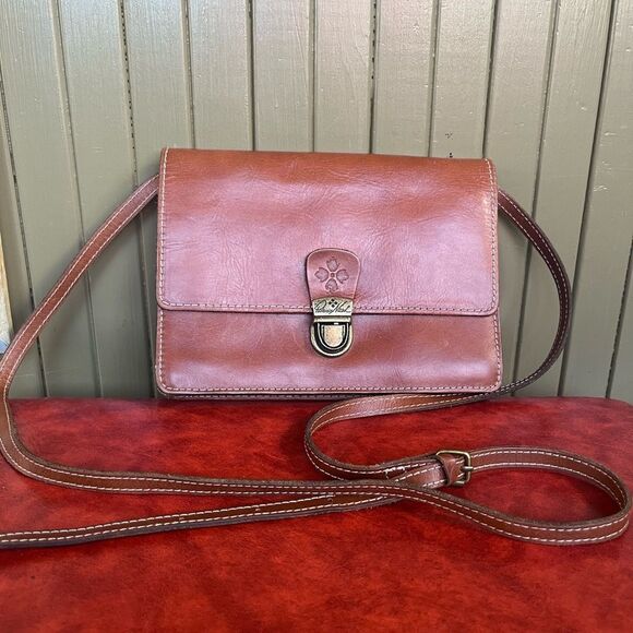 Patricia Nash Leather Lanza Crossbody Clutch Organizer Bag - Picture 1 of 15